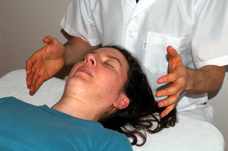 Marcos performing Facial lift massage