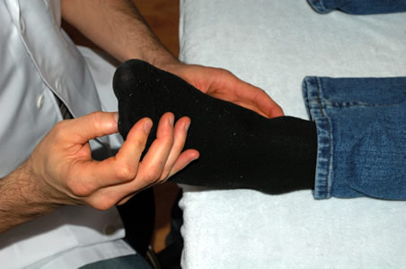 Marcos performing a polarity Polarity therapy as part of a client treatment</perch:content>